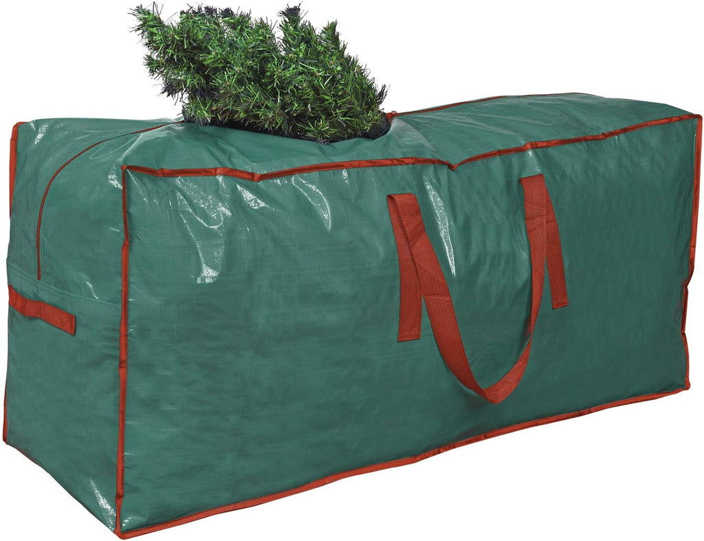 ProPik Christmas Tree Storage Bag - Fits Up to 7.5 ft Disassembled Tree | 45" x 15" x 20" | Durable Zipper & Handles (Green)