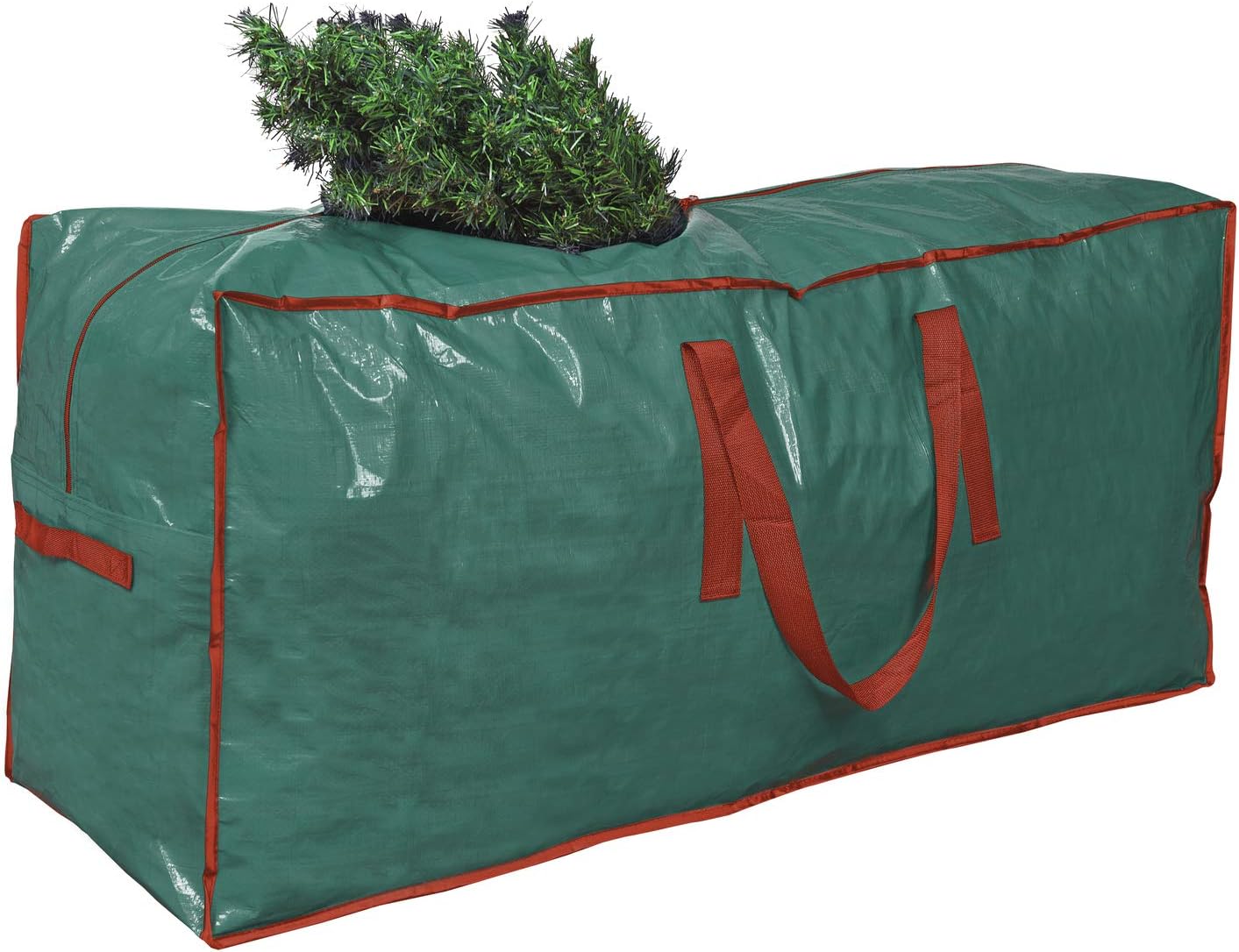 ProPik Christmas Tree Storage Bag - Fits Up to 7.5 ft Disassembled Tree | 45" x 15" x 20" | Durable Zipper & Handles (Green)