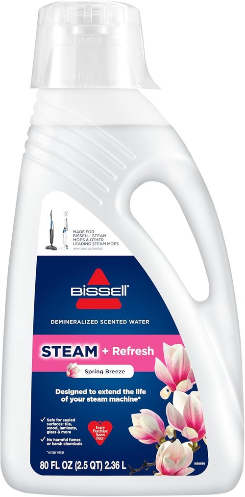Bissell Spring Breeze Steam Water - 80oz Refreshing Formula for Deep Cleaning