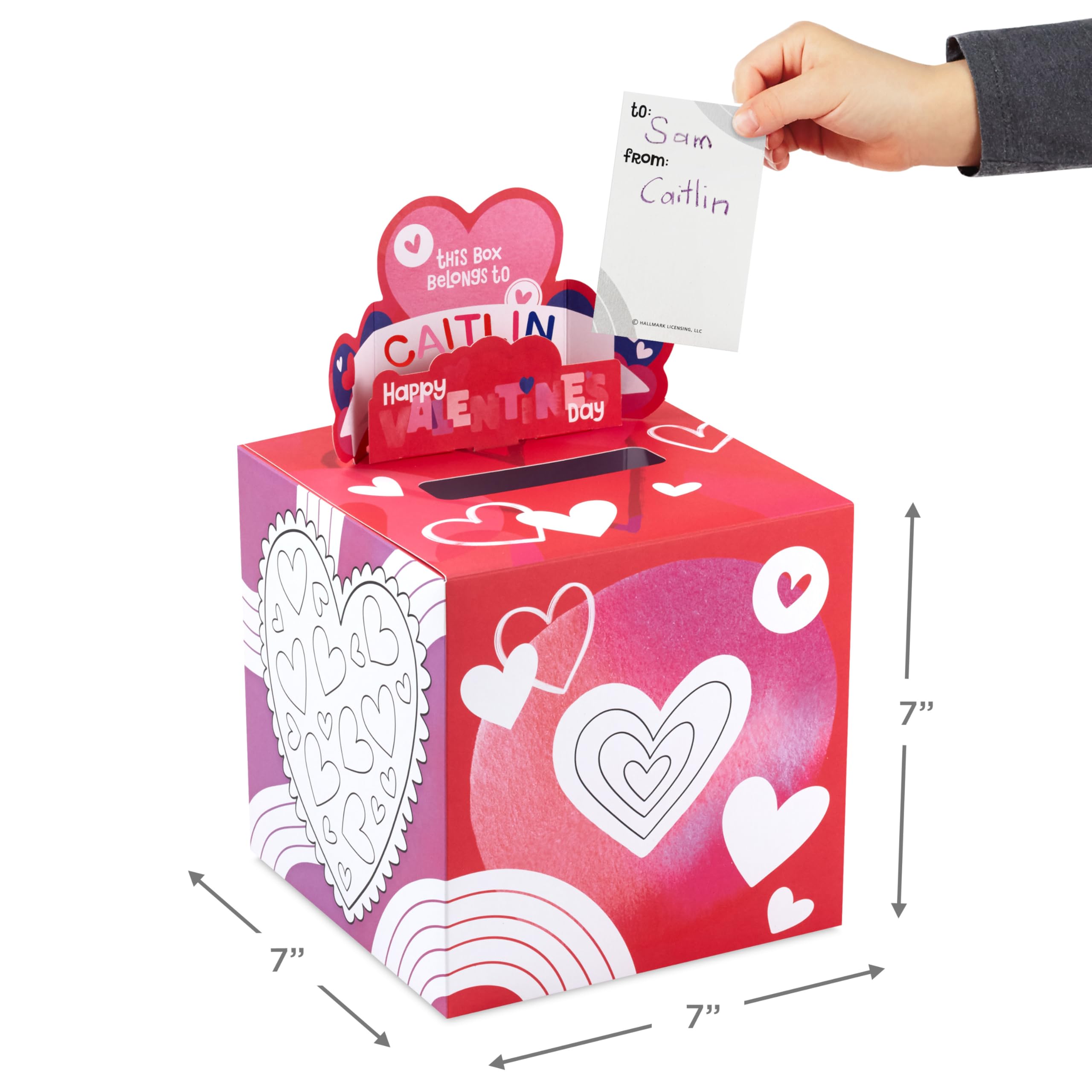 Hallmark DIY Pop Up Valentine's Day Mailbox with Cards and Stickers for Classroom Exchange