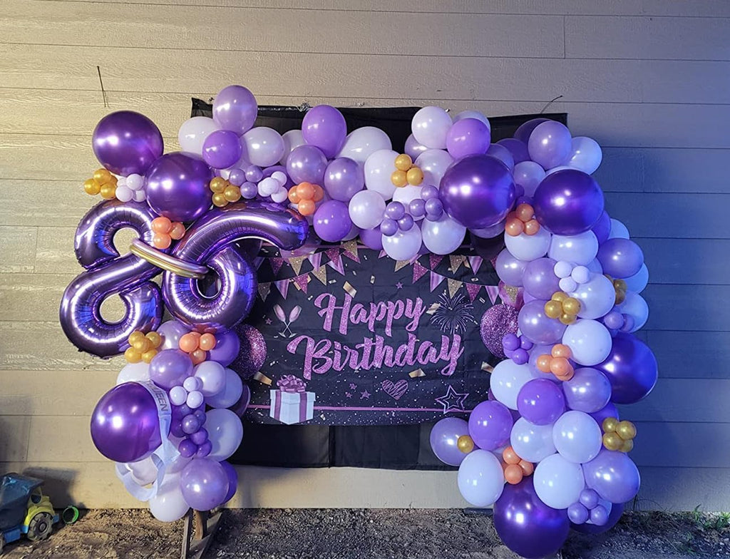 Skiennix 40-Inch Balloon Numbers - Set of 6 Birthday Balloons for Boys & Girls | Purple Decor