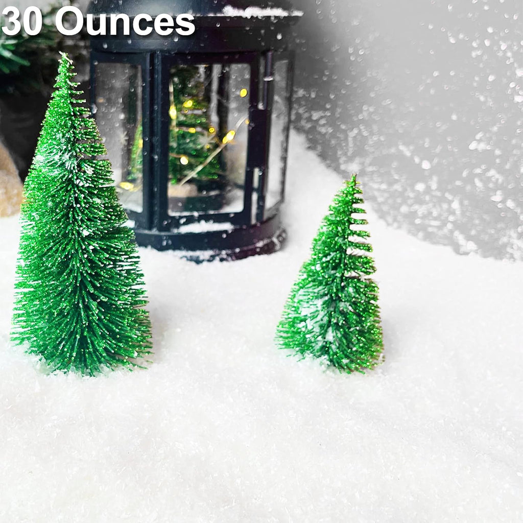 TURNMEON 30 Ounces Fake Snow Powder | Sparkling Artificial Snow for Christmas Decor & Crafts
