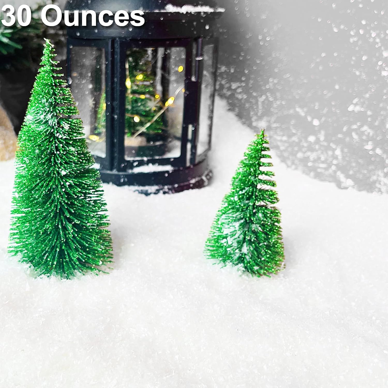 TURNMEON 30 Ounces Fake Snow Powder | Sparkling Artificial Snow for Christmas Decor & Crafts