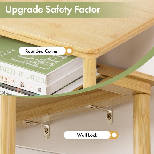 EZ2LIVE Bamboo Tall Skinny Dresser, Small Space Storage Narrow Dresser, 4 Large Water-Resistant Fabric Drawers, Small Dressers, for Bedrooms, Living Rooms, Hallways