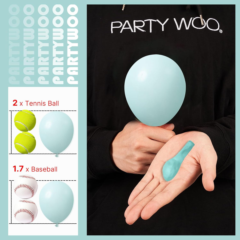 PartyWoo Teal Balloons - 50 Pack Mini 5-Inch Pastel Turquoise Balloons for Celebrations & Events