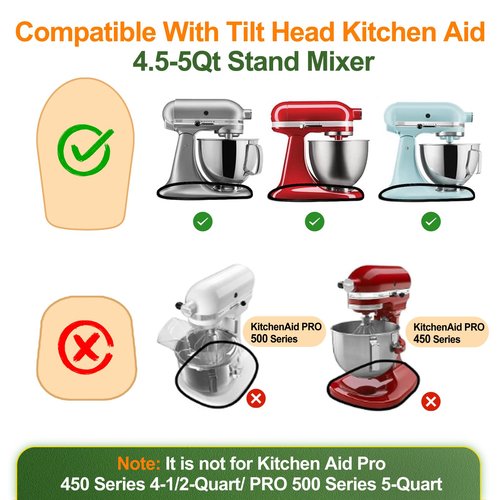 Bamboo Mixer Slider for KitchenAid 4.5-5 Qt Tilt-Head Stand Mixer, Appliance Sliding Mat Pad, Kitchen Countertop Storage Accessories Mixer Moving Tray Board Attachments, Kitchen Aid Mixers Accessories