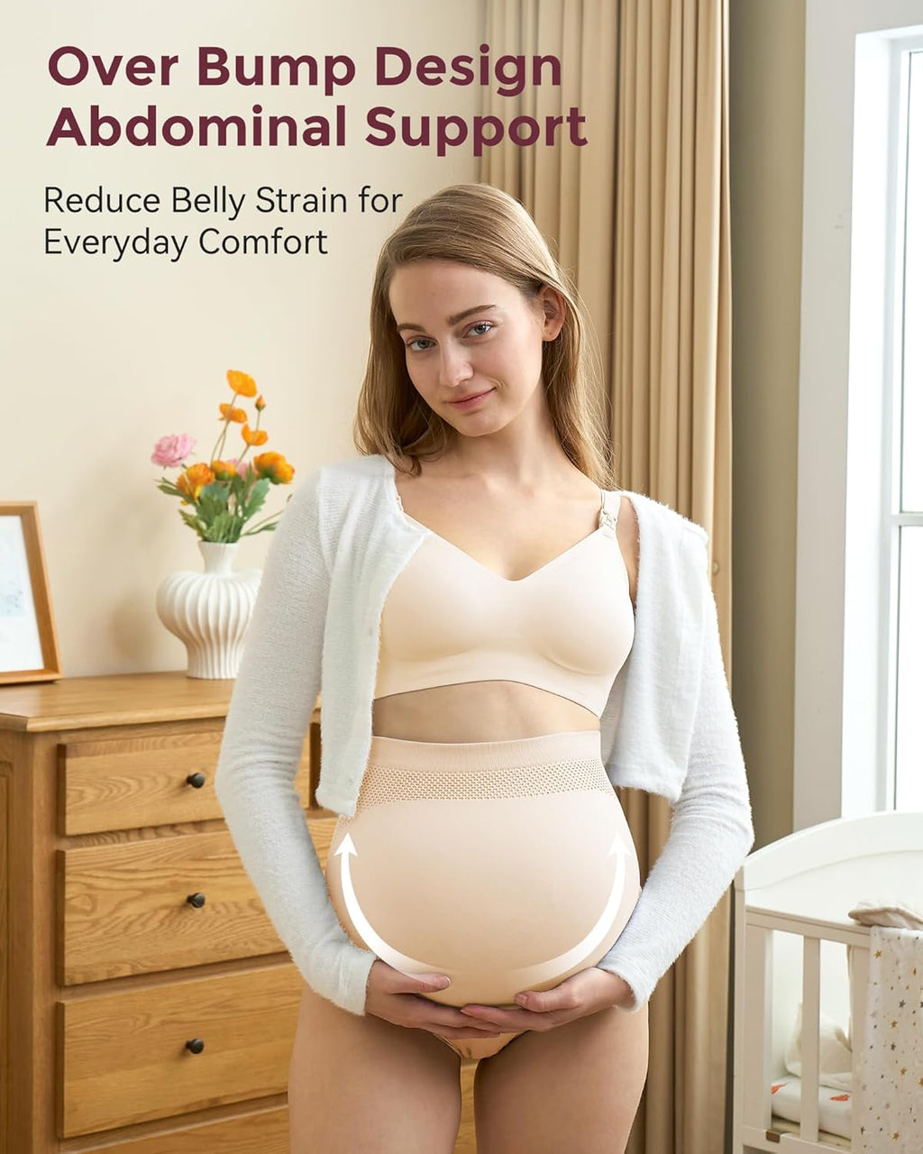 Momcozy Maternity Underwear - Soft Seamless High Waist Design for Comfort During Pregnancy | Over Bump Fit