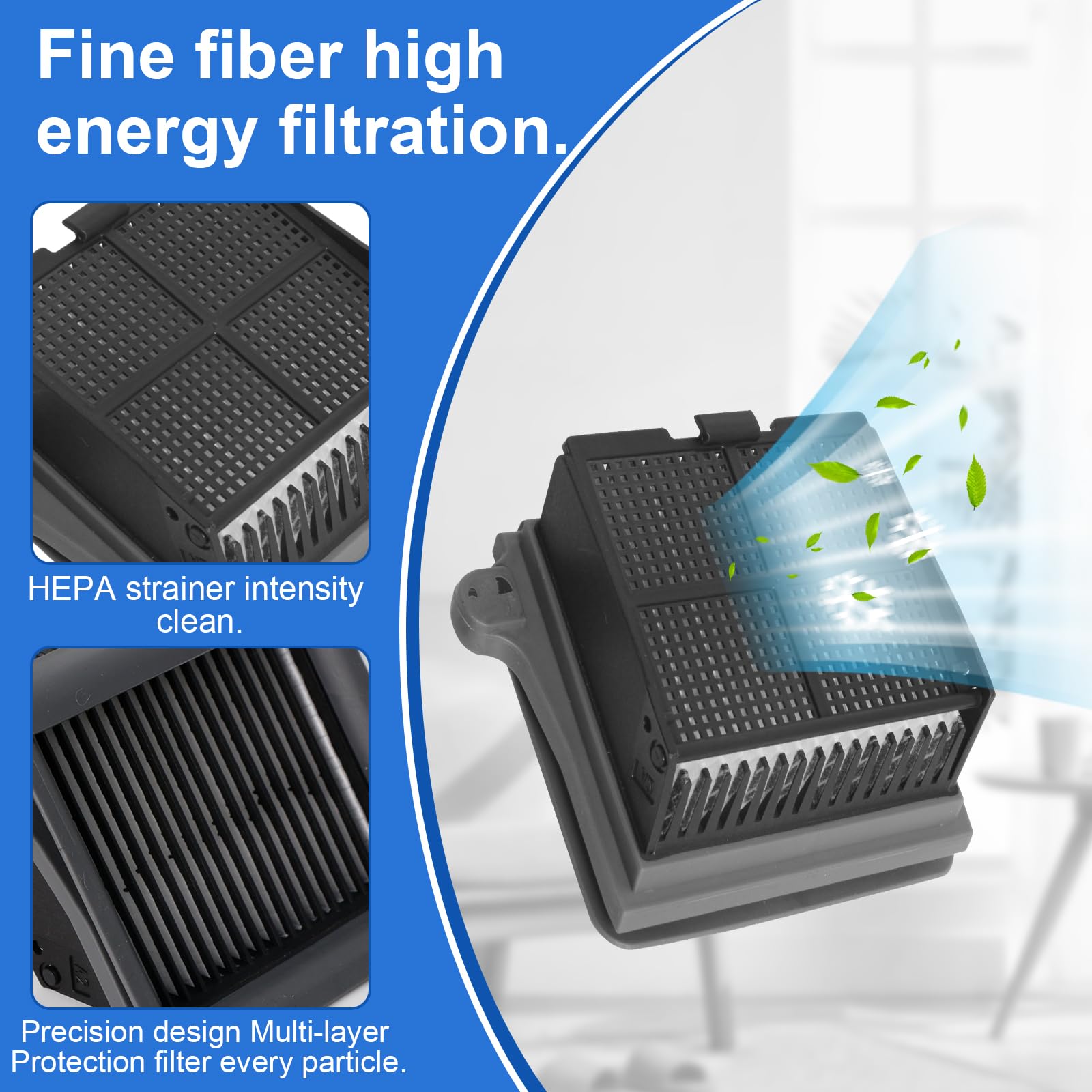 Accessory Set for Tineco iFLOOR 5 Breeze Complete Wet/Dry All-in-One Vacuum Cleaner Replacement Parts, 2 Brush Rollers + 2 Filters + 1 Cleaning Brush