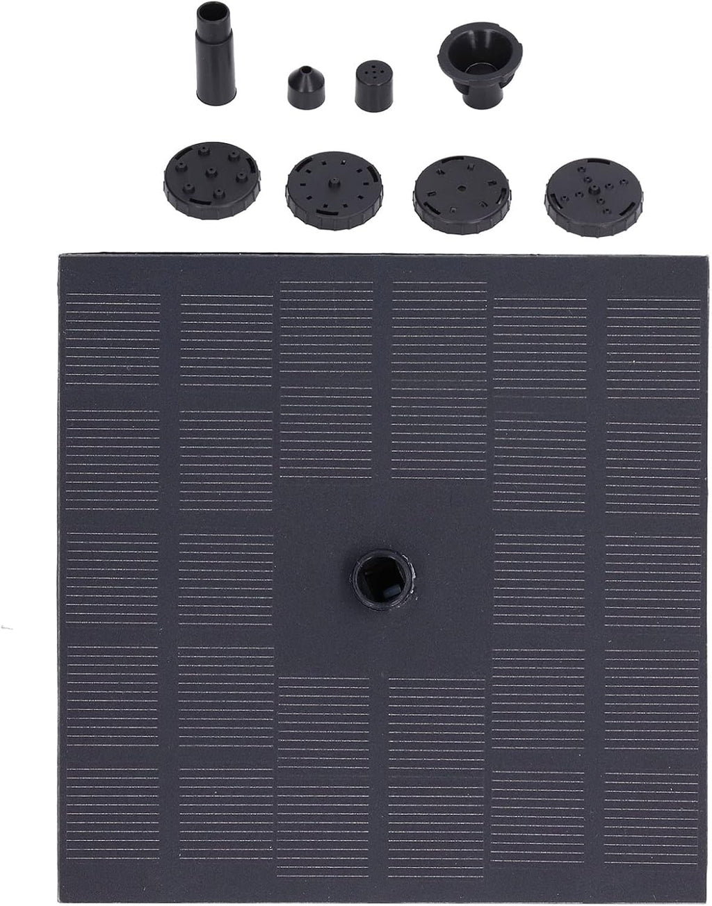 Skiennix Solar Water Fountain - Versatile Bird Bath Pump with 6 Nozzles | Monocrystalline Silicon Design for Garden, Pond, Pool