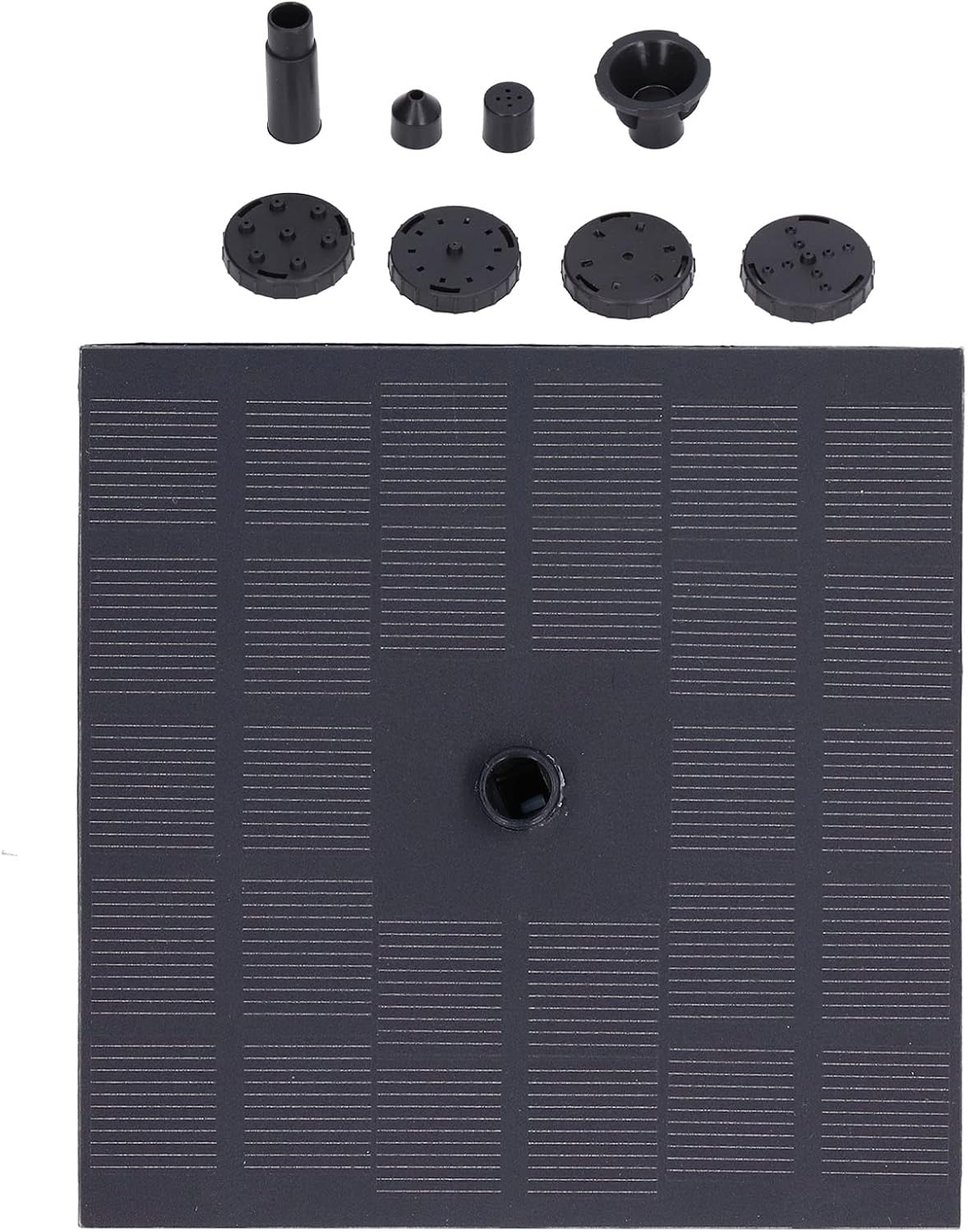 Skiennix Solar Water Fountain - Versatile Bird Bath Pump with 6 Nozzles | Monocrystalline Silicon Design for Garden, Pond, Pool