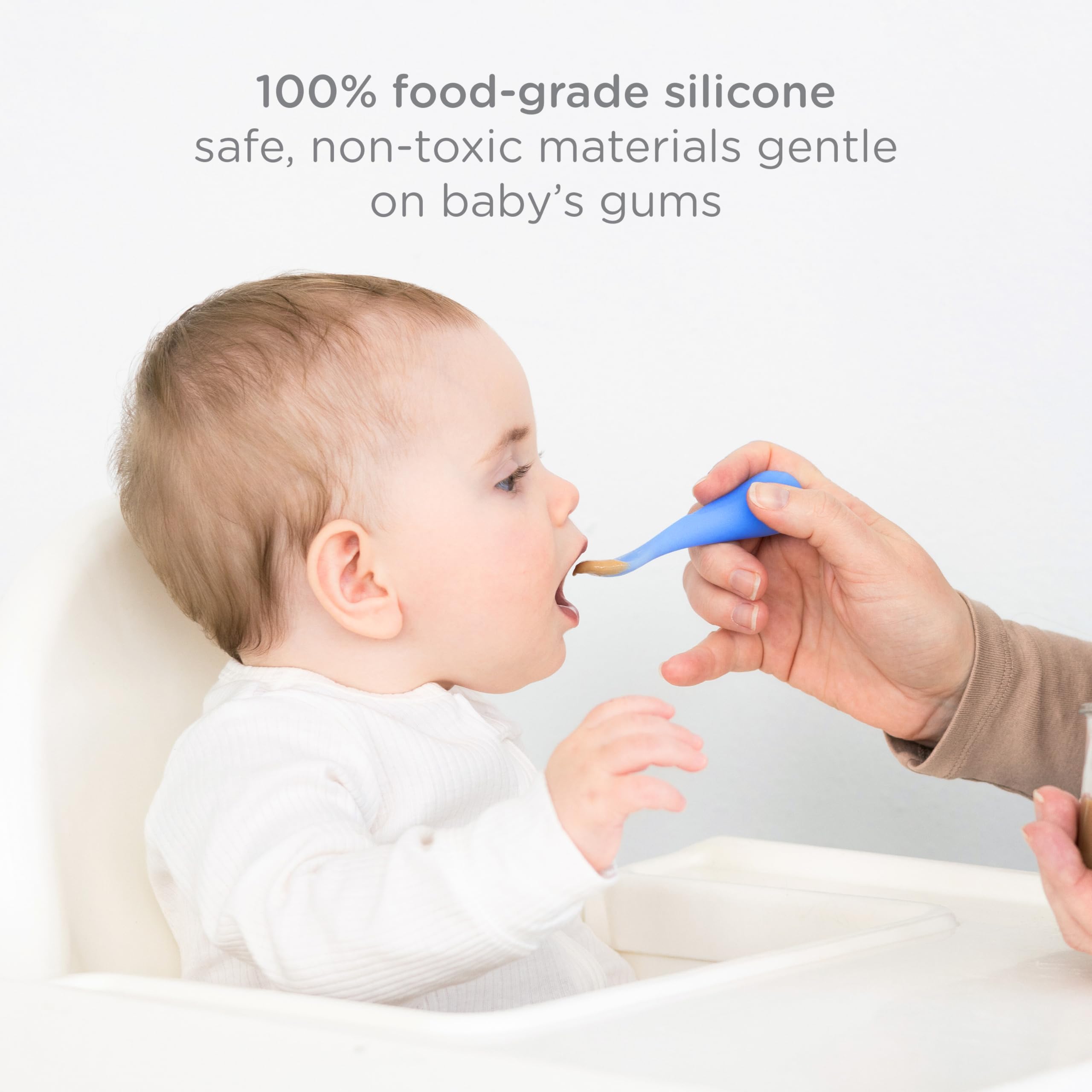 Ubbi Food-Grade Non-Toxic Toddler Feeding Set with Interchangeable Suction Base, Stainless Steel Utensils, BPA-Free, Stackable and Dishwasher-Safe, Self-Feeding for Baby-Led Weaning, Green
