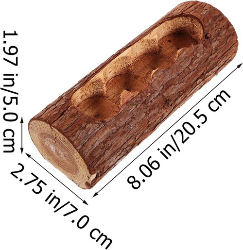 GANAZONO Wooden Pile Candle Stand - Natural Log Plant Pot Holder for Creative Home Decor | Garden Tabletop Ornament
