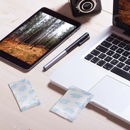 QKOQKO Silica Gel Packets - 35 Packs of 50 Grams, Food Safe Moisture Absorbers, Reusable Desiccant for Storage, Closet, Shoe Cabinet & More