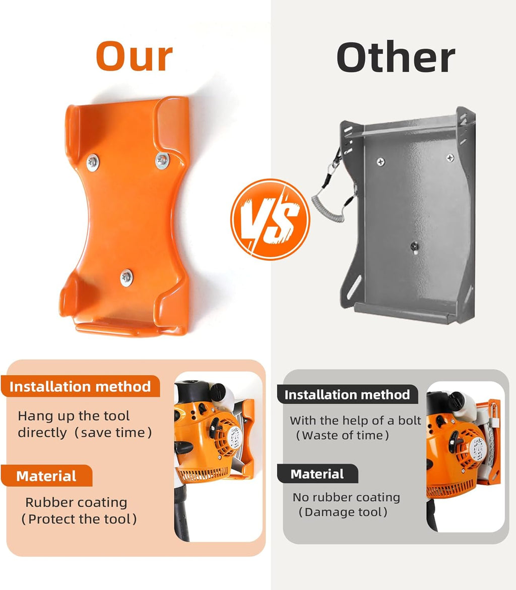Stihl Leaf Blower Hanger - Handheld Blower Rack for Garage Wall | Compatible with BG-50, BG-56, BG-66, SH-56