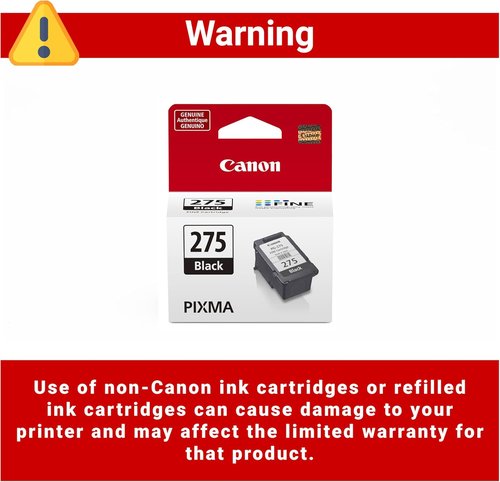 Canon PG-275 Black Ink Cartridge - Genuine Replacement for TS3520/3522, TR4720/4722, TS3720/3722