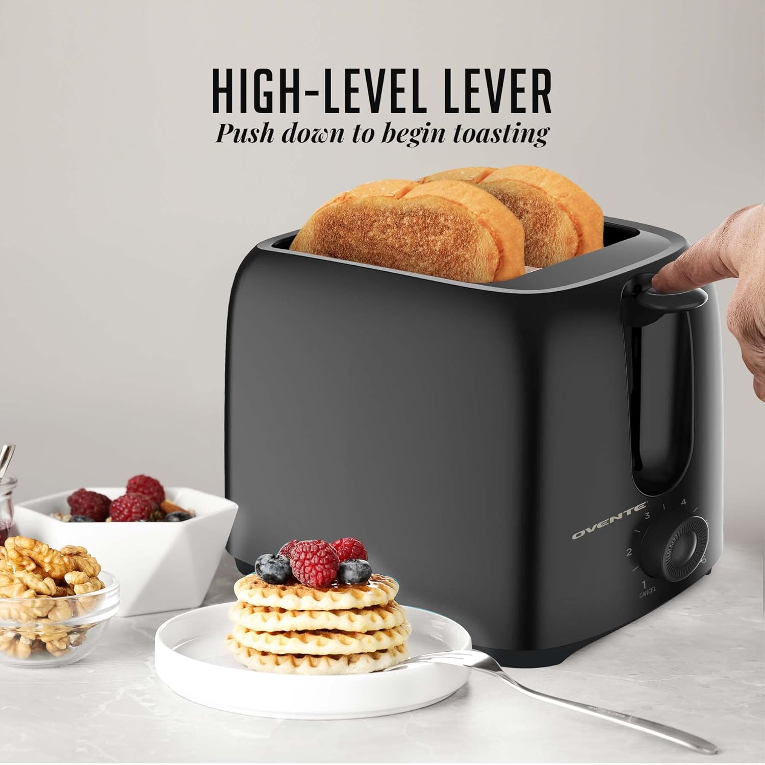 **OVENTE Electric Kettle - Fast Boil Stainless Steel Design | 1.7L Capacity, Black**