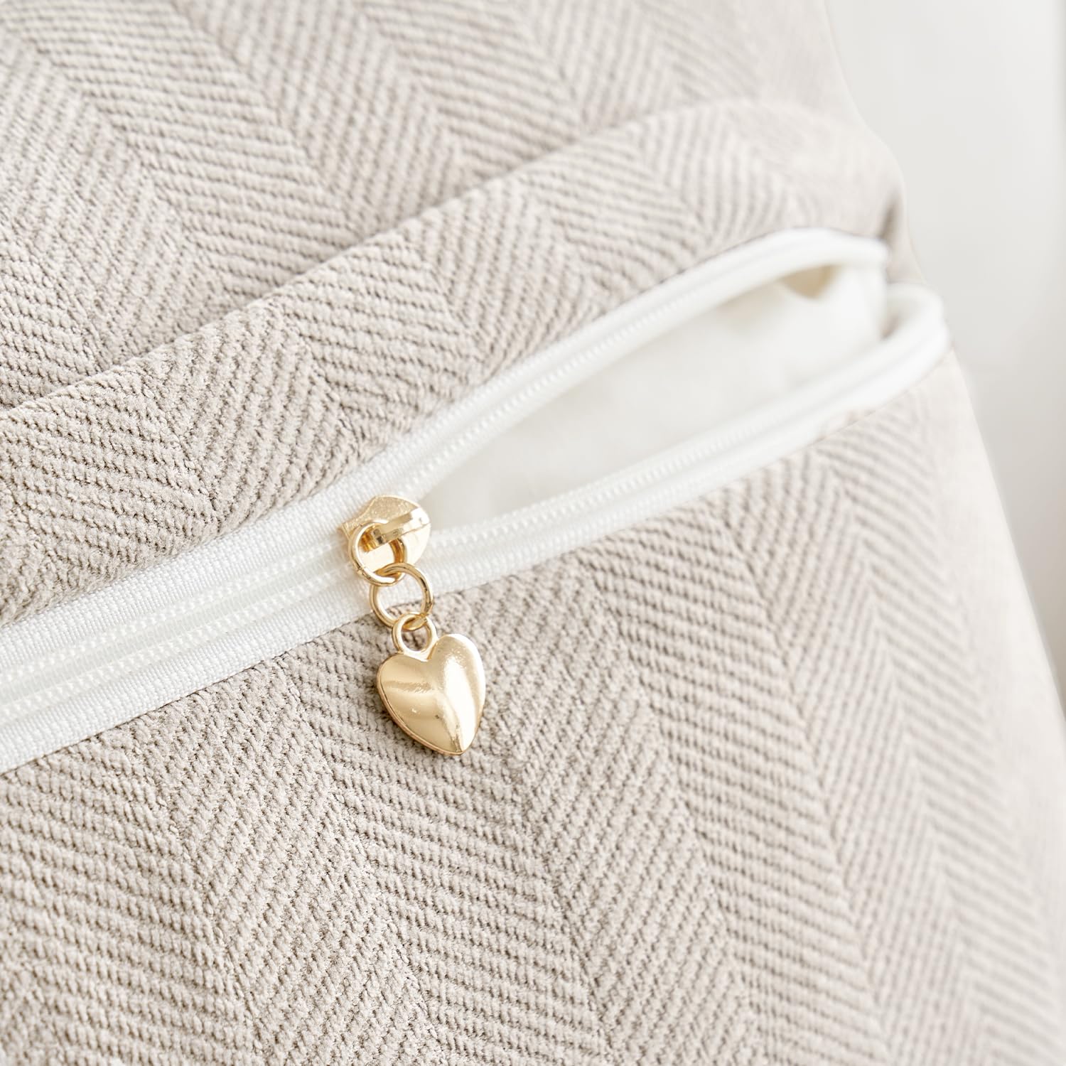MIULEE Pack of 2 Cream Beige Decorative Pillow Covers 20x20 Inch Soft Chenille Luxurious Couch Throw Pillows Farmhouse Cushion Covers with Elegant Design for Sofa Bedroom Living Room Summer Decor