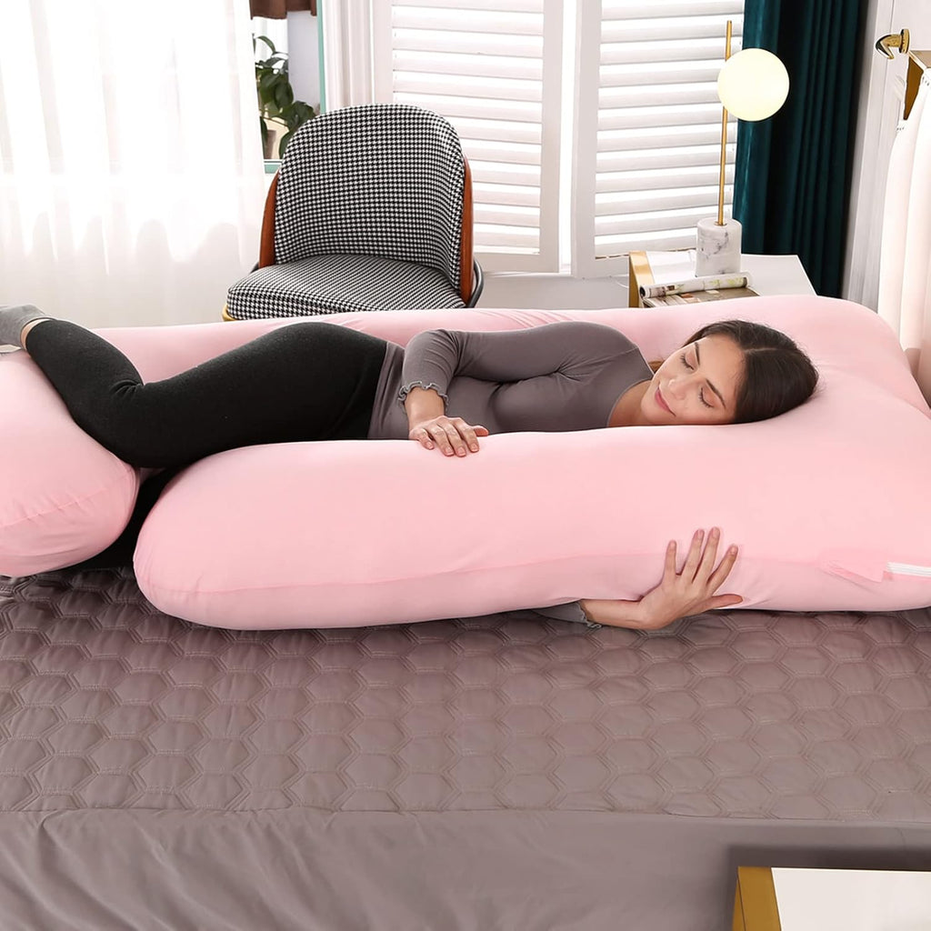 Victostar U-Shaped Pregnancy Pillow - 57 Inches Full Body Support for Back, Hips, Legs & Belly