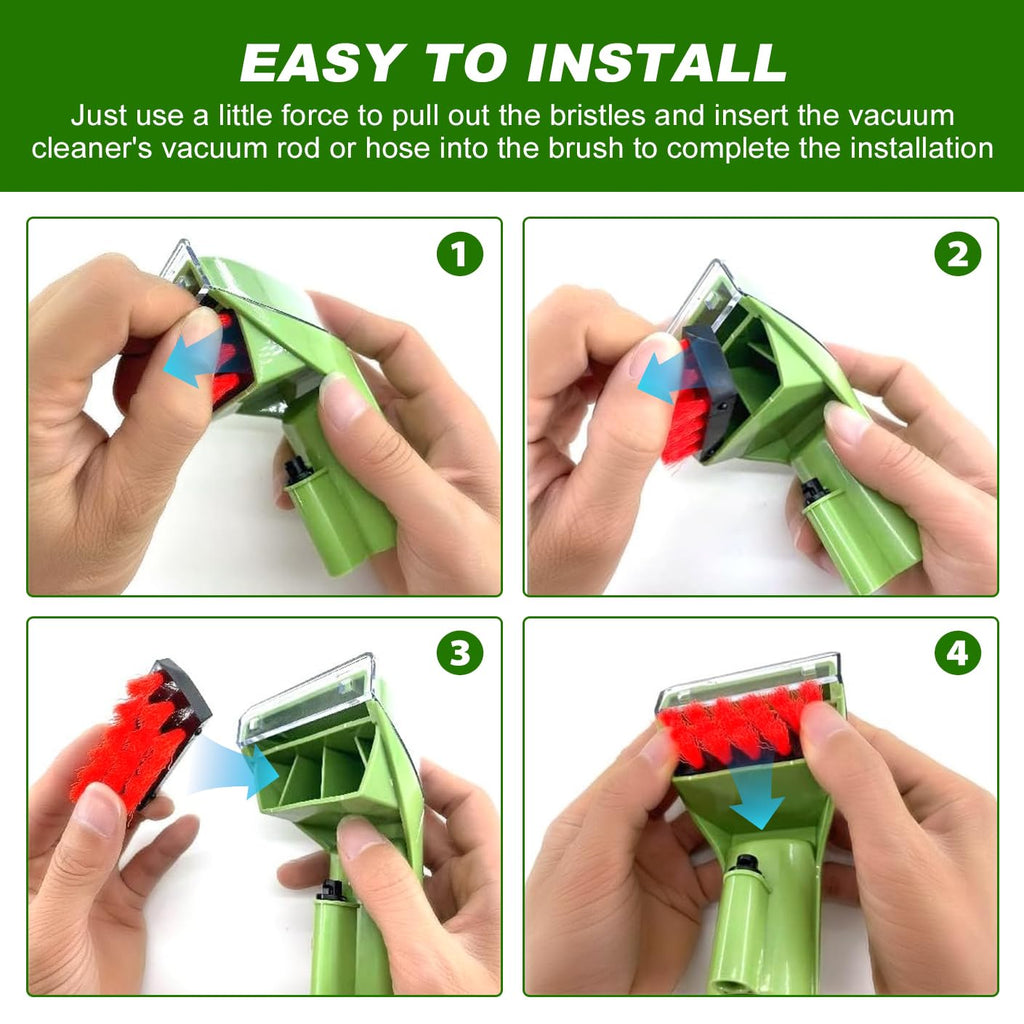 Sgizoku 1400B Little Green Machine Attachment Brush Replacement Parts for Bissell Little-Green Upright & Portable Carpet Cleaners 1400B 1425 3860 1400W 1400 1844 2290A Series,1 Brush Head + 2 Brush
