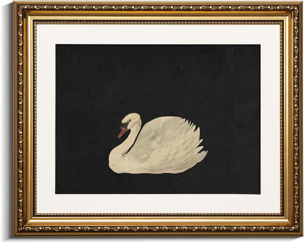VIYYIEA Gold Framed Wall Art | Elegant Canvas Print Home Decor | Black, 13x16 Inches