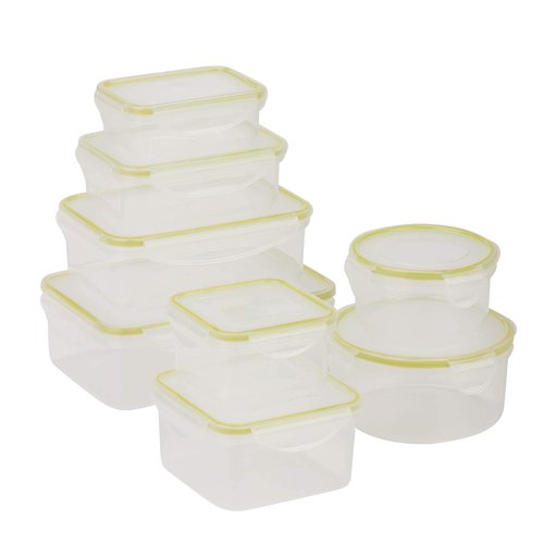 Honey Can Do 16pc Set snap Food containers KCH-03828 Clear