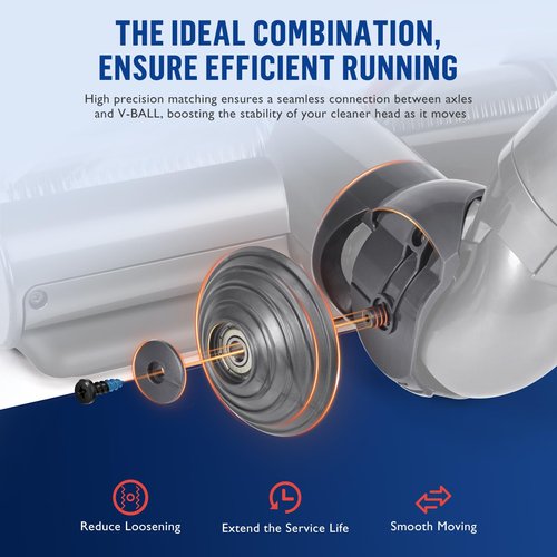 Upgraded Ball Wheel+ High Torque Cleaner Head Connector Compatible with Dyson Outsize/V10/V11/V15/XL Head Cordless Vacuum Replacement Parts 100w Accessories