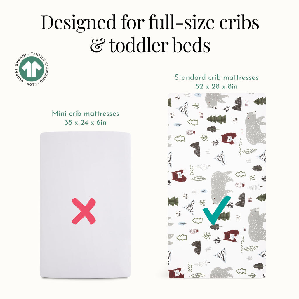 Evolur Grizzly Bear 3 Piece Toddler Bedding Set, Super Soft and Breathable Toddler Bedding, Machine Washable, Includes Fitted Sheet, Comforter and Pillow Case