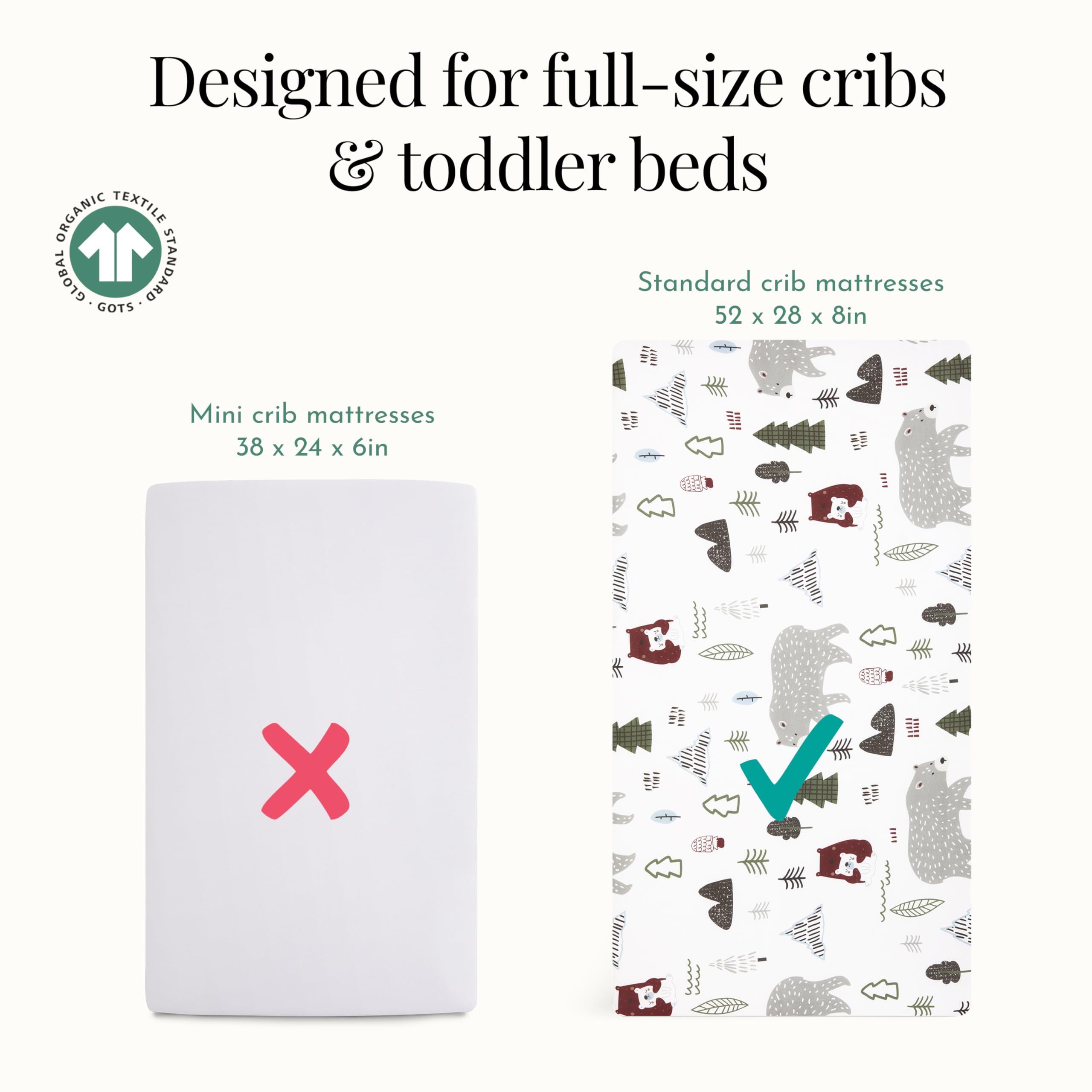 Evolur Grizzly Bear 3 Piece Toddler Bedding Set, Super Soft and Breathable Toddler Bedding, Machine Washable, Includes Fitted Sheet, Comforter and Pillow Case