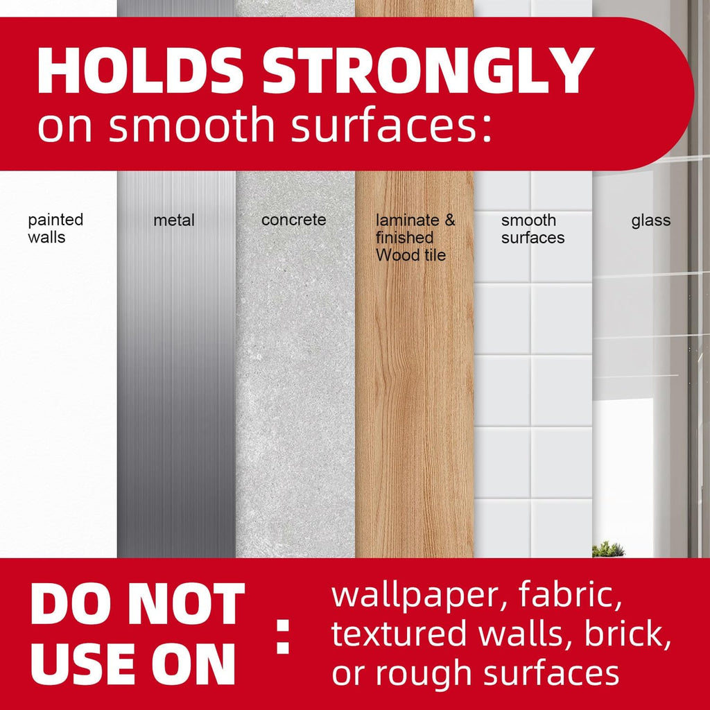 Skiennix Heavy-Duty Adhesive Wall Hooks - 20 Medium No-Damage Utility Strips for Towels, Coats, Keys