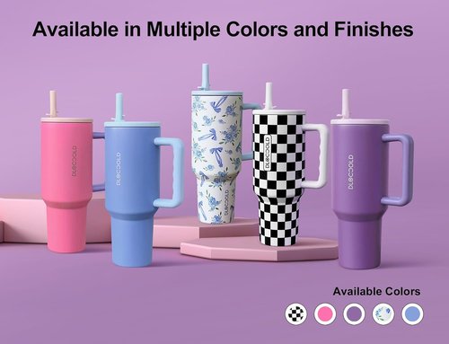 DLOCCOLD 40 oz Insulated Tumbler - Leak Resistant, Car Cup Holder Friendly, Modern Design