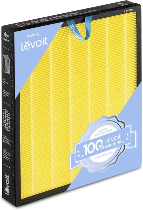 LEVOIT Vital 100S-P Air Purifier Replacement Filter - HEPA & Activated Carbon for Pet Allergies | 1 Pack, Yellow