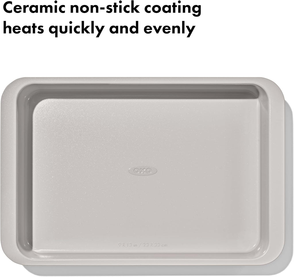 OXO Good Grips Cake Pan - Non-Stick Pro Ceramic Coated Metal, 9” x 13”, Storm Blue