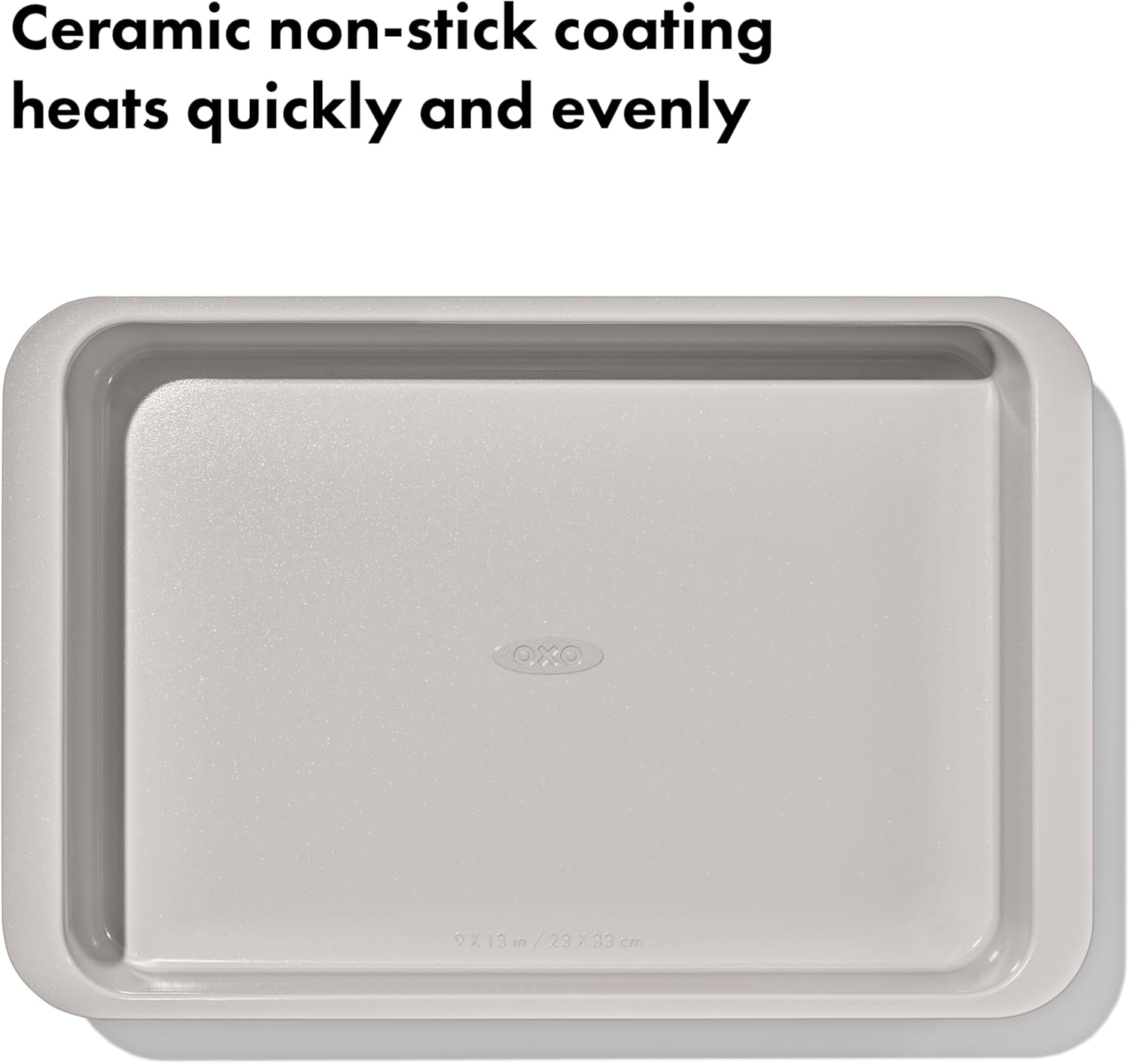 OXO Good Grips Non-Stick Ceramic Coated Metal Bakeware | 9” x 13” Cake Pan - Perfect for Biscuits