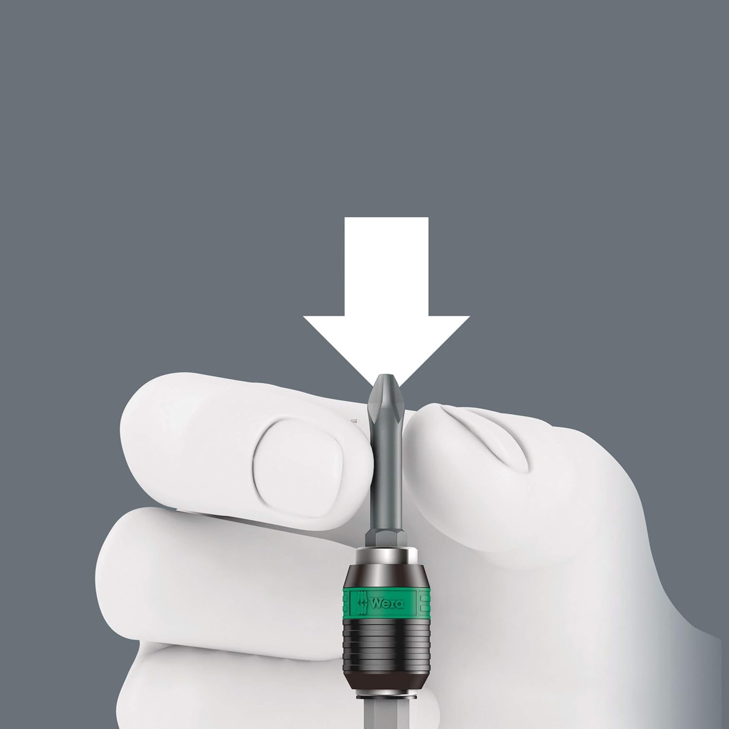 Wera 416 RA T-Handle Screwdriver - Ratchet Function & Quick-Release Chuck | 1/4" Size, 45 mm Length