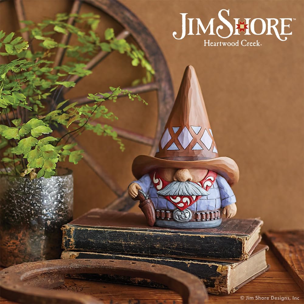 Enesco Jim Shore Heartwood Creek Cowboy Gnome Figurine, 6.75 Inch, Multicolor