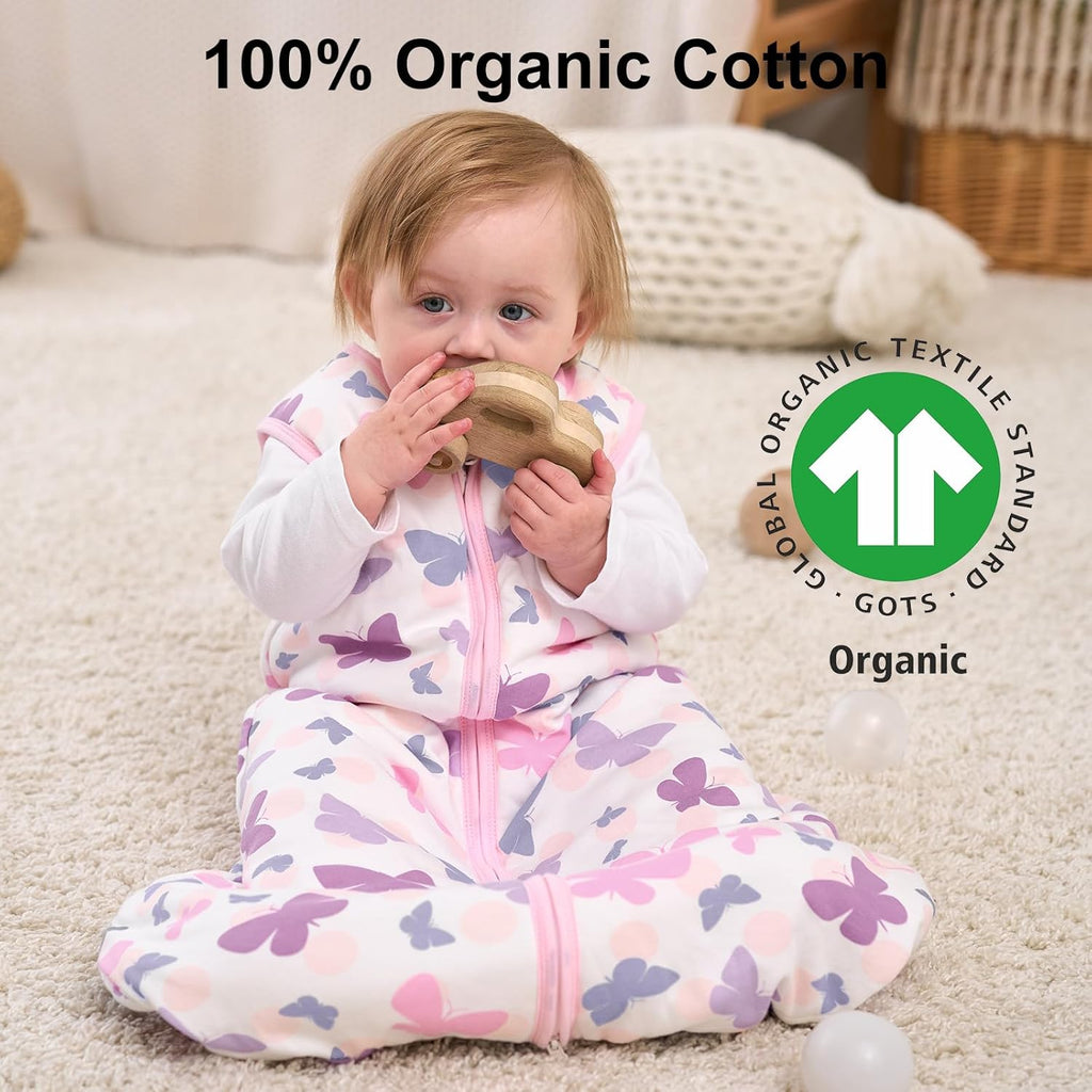 Yoofoss Baby Sleep Sack - 1.5 Tog Organic Cotton Wearable Blanket for 18-24 Months | Soft & Warm