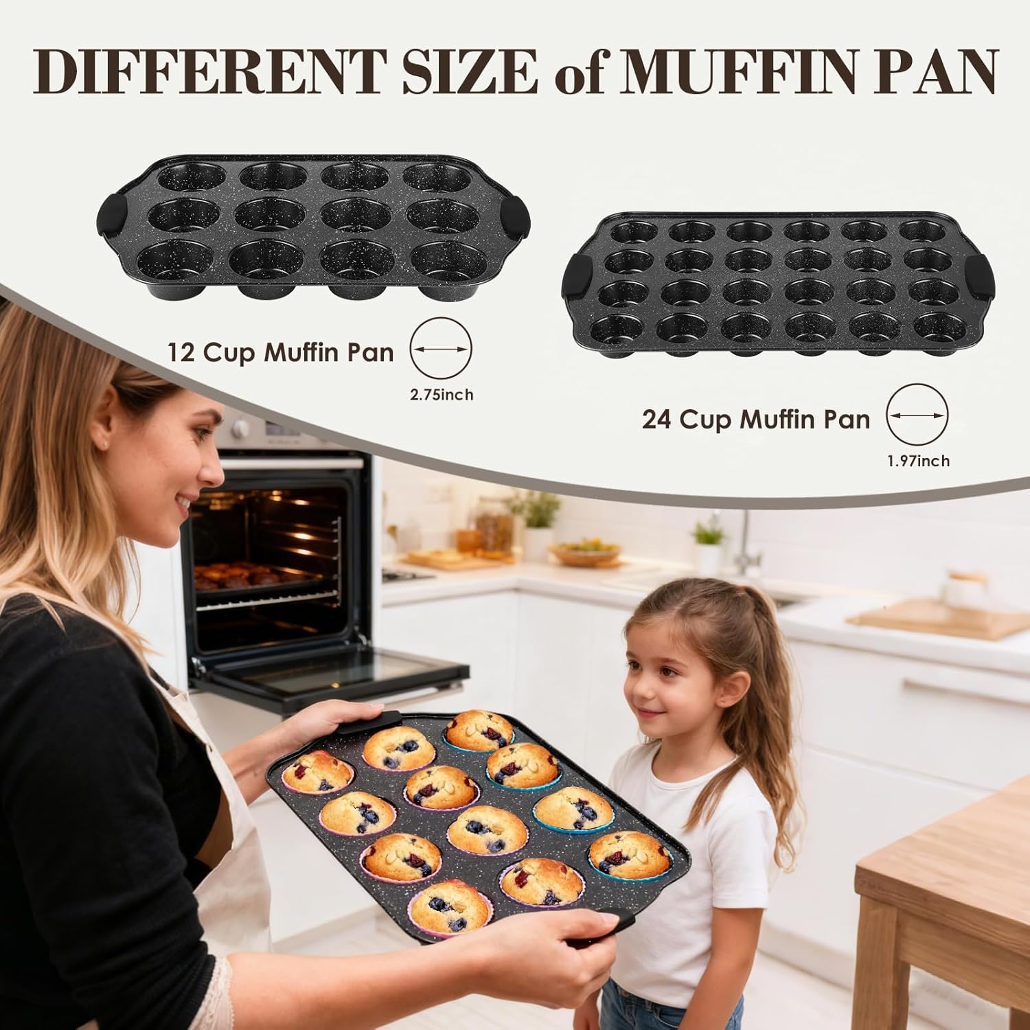 Skiennix Nonstick Baking Pans Set - Versatile Bakeware for Perfect Cooking | 3-Piece Set