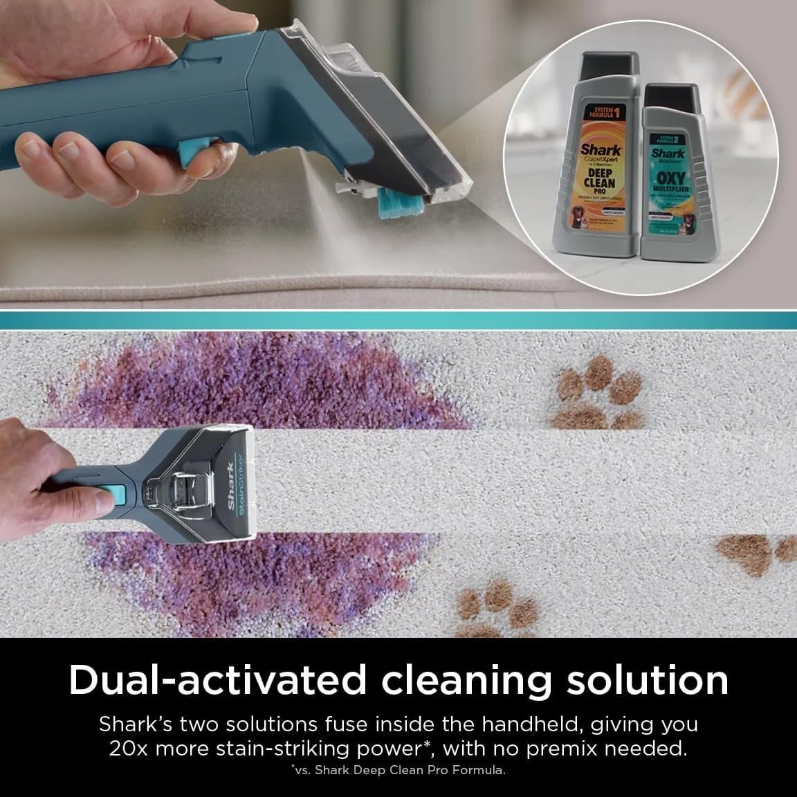 Shark CarpetXpert Upright Carpet Cleaner - Stain Striker for Rugs & Upholstery | Navy Color