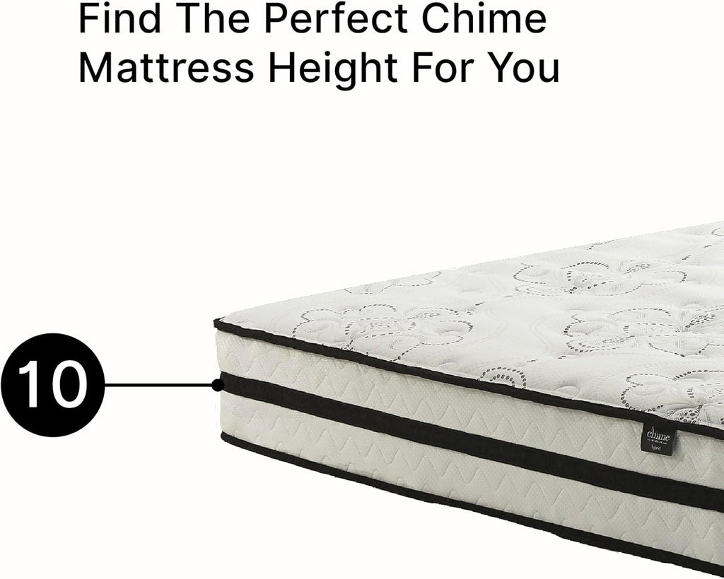 Signature Design by Ashley Twin Size Hybrid Mattress - 10 Inch Medium Firm with Cooling Gel Memory Foam