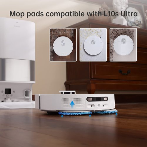 DREAME Mop Pads Compatible with X50 Ultra / X40 Ultra/ L50 Ultra / L40s Ultra / L40s Ultra AE / L40s Ultra CE / L40 Ultra / L10s Ultra Gen2, Wet Mopping Pads (4 pcs)