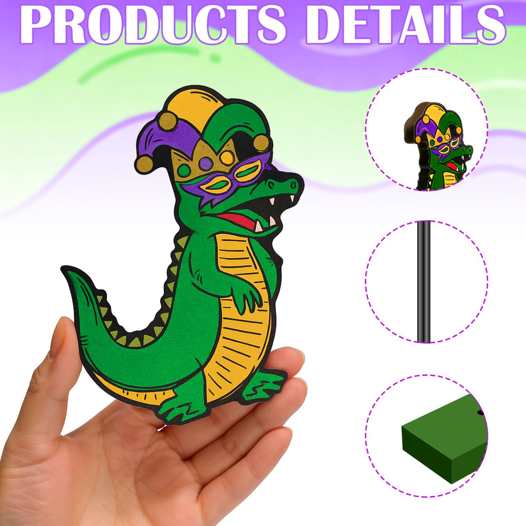 Thyle 3 Pcs Mardi Gras Table Decorations Tiered Tray Decor Wood Set Rustic Mardi Gras Table Centerpiece Crawfish Pelican Alligator Louisiana Themed Animals Decor for Gift Kitchen Home Party Supplies