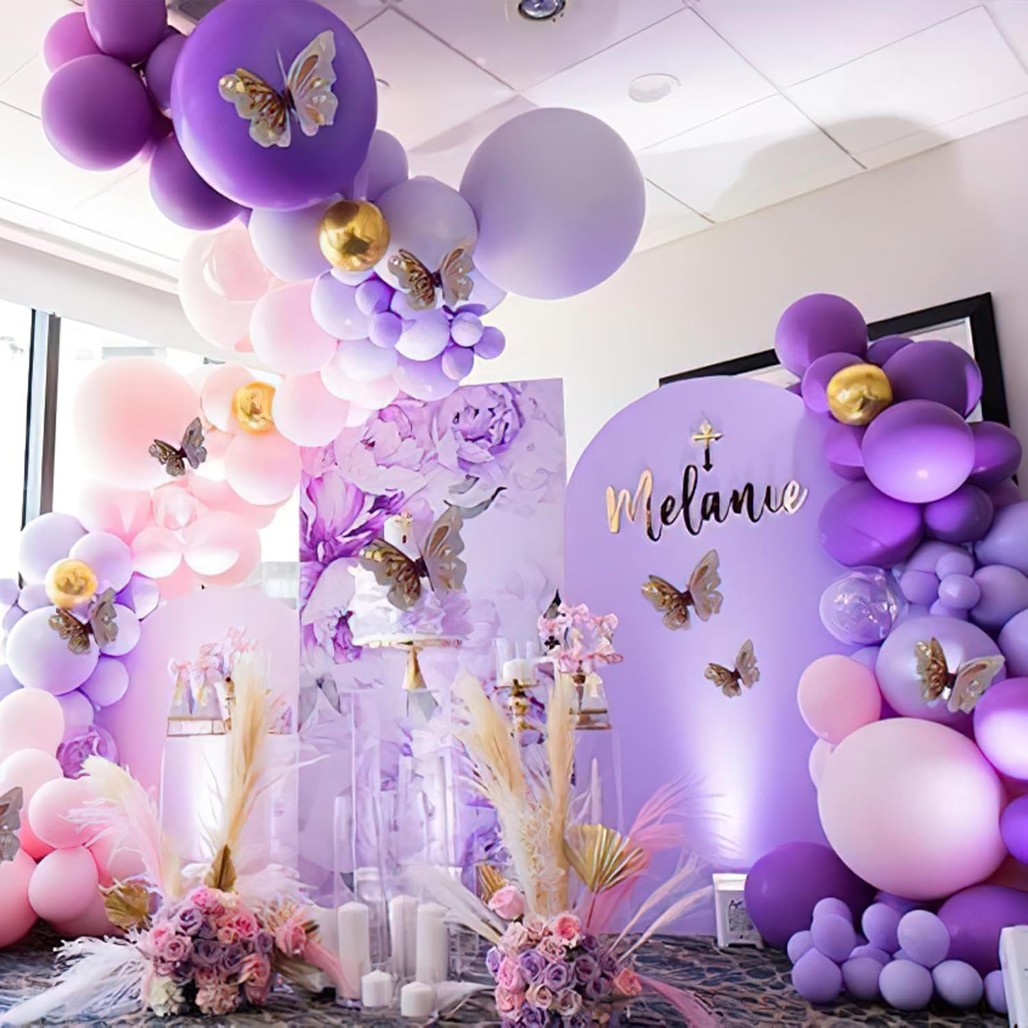 PartyWoo Purple Balloons - 66pcs 12 Inch Light Pastel Metallic Lilac for Celebrations & Events