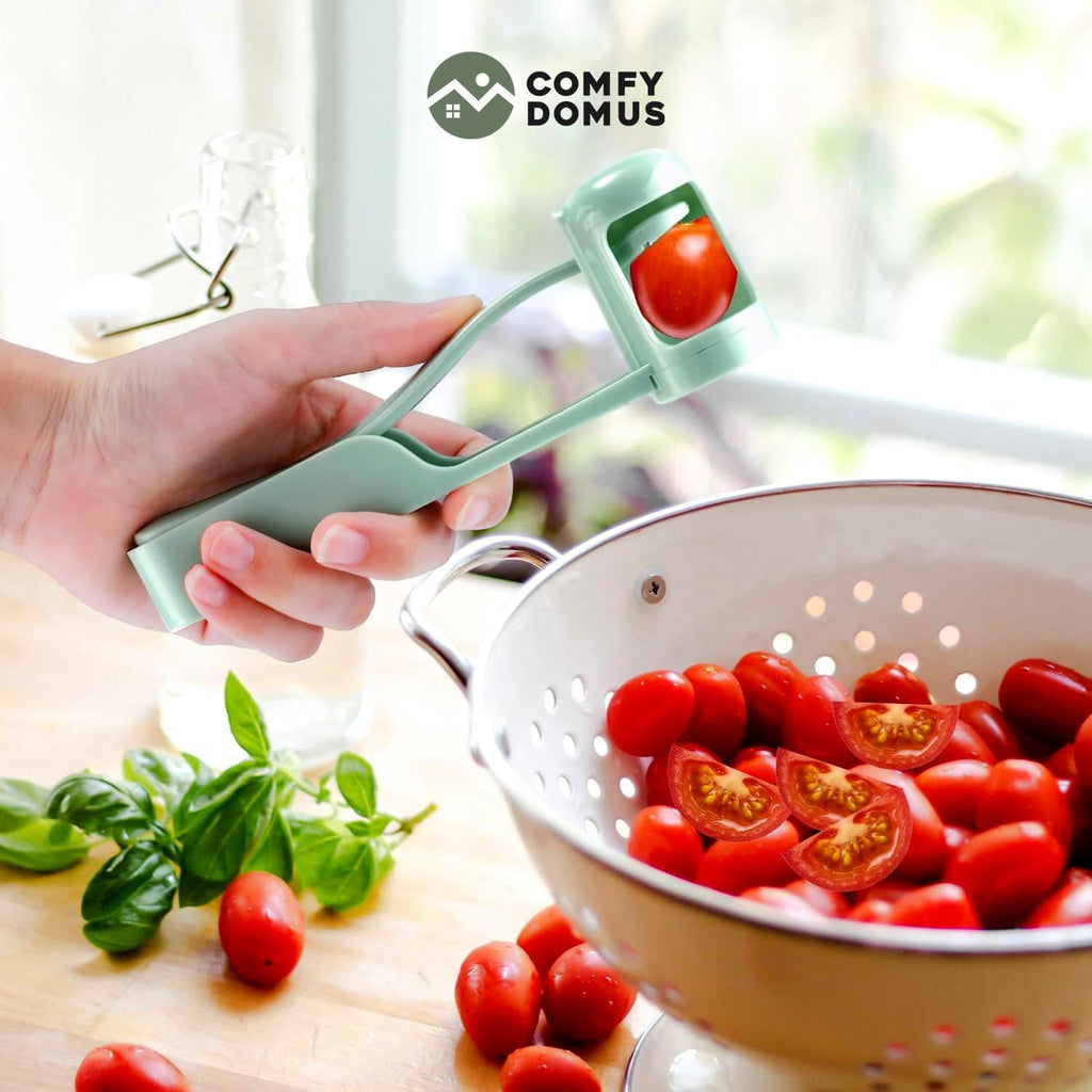 Skiennix Grape Cutter Tool - Safe Kitchen Fruit Slicer for Kids & Toddlers | Handheld Design for Small Fruits