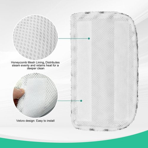8 Pack Microfiber Steam Mop Replacement Pads for Shark Steam Mop S1000, S1000A, S1000C, S1000WM, S1001C Dirt Grip Steam Mop Pads, Washable & Reusable Microfiber Mop Pads for All Floor Clean