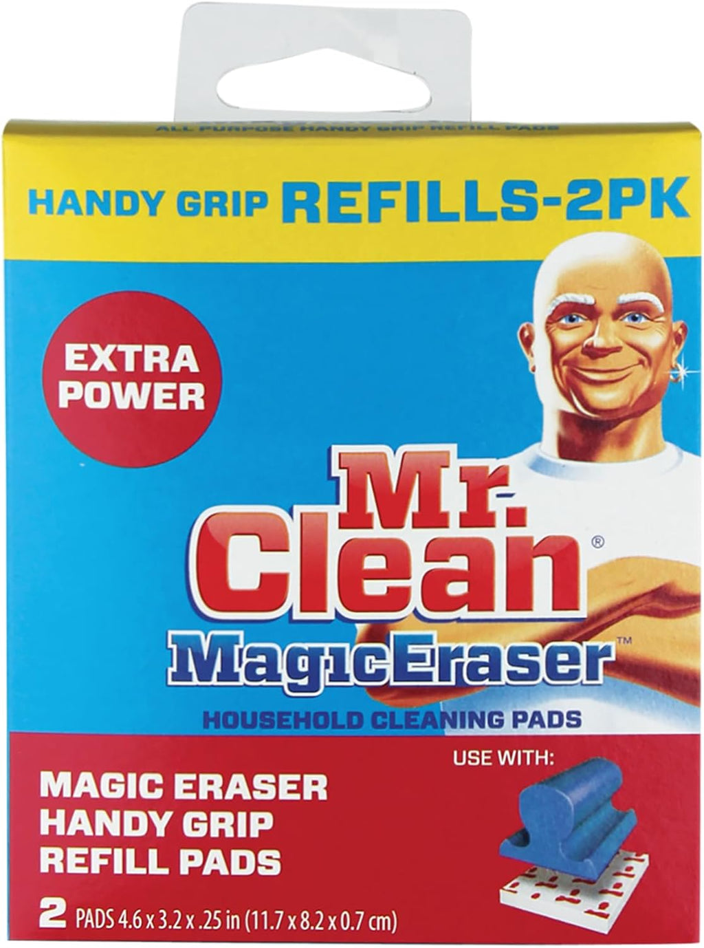 Mr Clean Magic Eraser Refill - Handy Grip Design | Pack of 2 for Effortless Cleaning