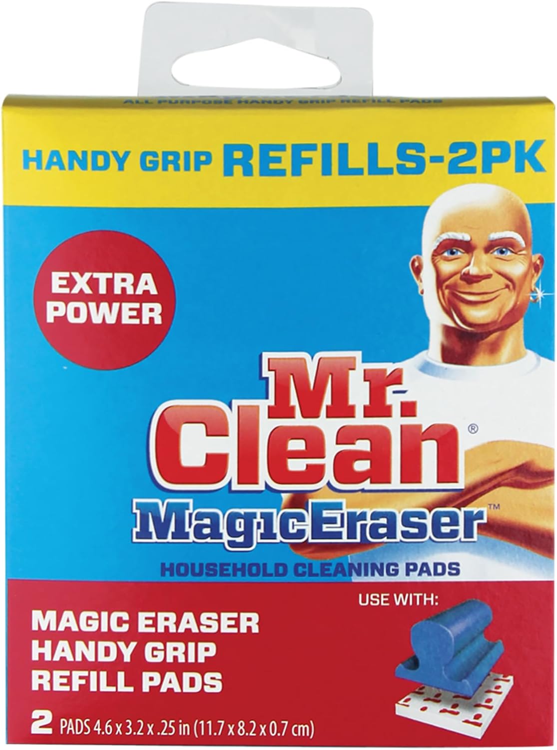Mr Clean Magic Eraser Refill - Handy Grip Design | Pack of 2 for Effortless Cleaning