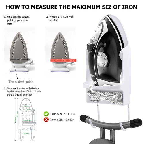 Wall Mounted Ironing Board Rack Electric Iron Holder Household Bathroom Shelf