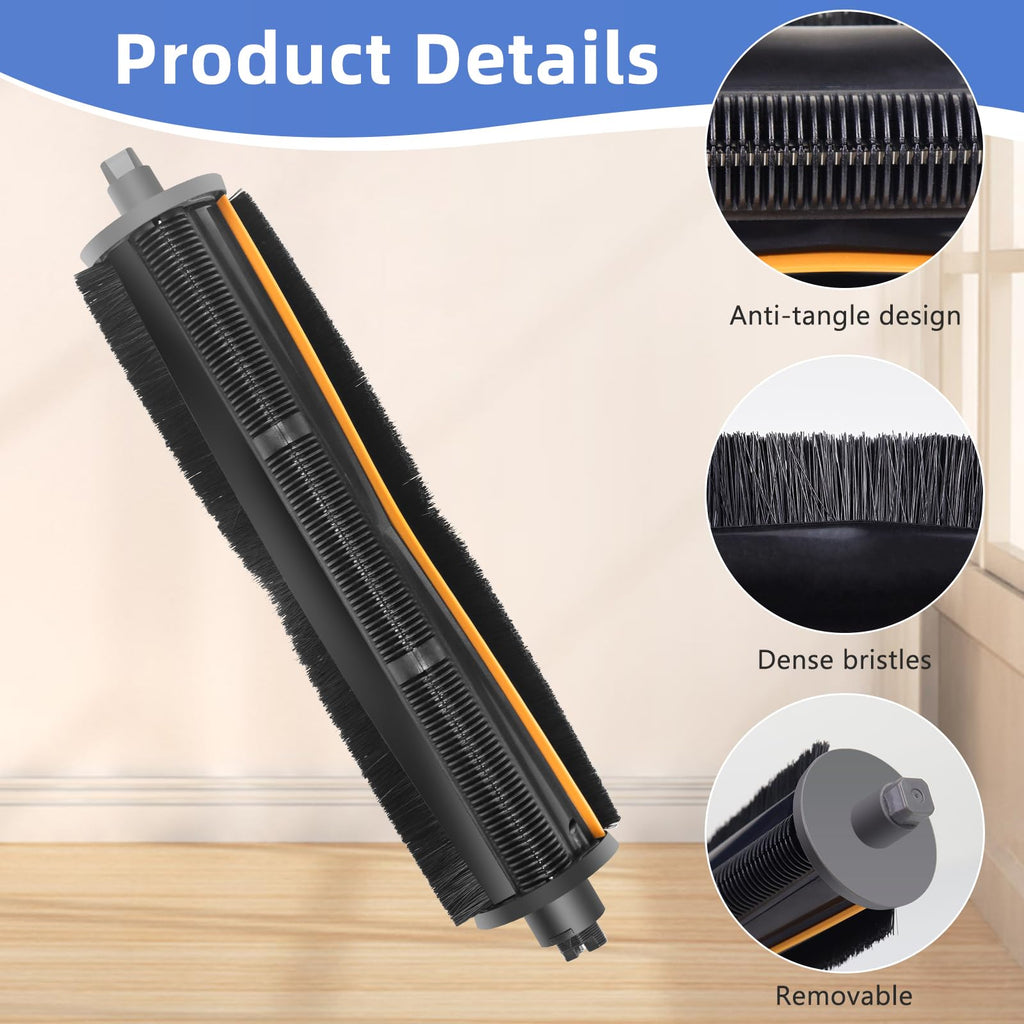 TriCut Brush for DREAME L40 Ultra / X40 Ultra / X30 Ultra / L10s Ultra / L30 Ultra / L20 Ultra / L40s Ultra / X40 Master. Durable Anti-Tangle, Suitable for All Kinds of Floors and Pet Hair