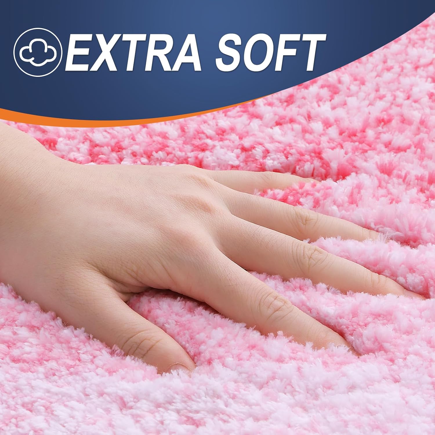 OLANLY Bathroom Runner Rug - Extra Soft Microfiber Mat, Quick Dry & Washable - 59x24, Pink