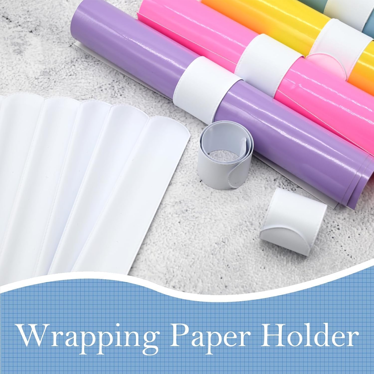Skiennix Vinyl Roll Holders - 12/24 Pcs Storage Solution with Permanent Marker Pens for Craft Room